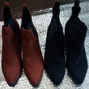 Graceland & Forever21 Stylish Black and Brown Ankle Boots Size 8